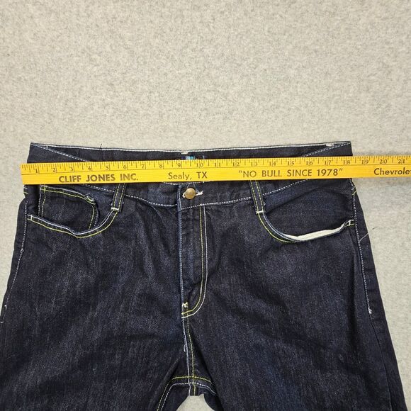 Black & Blue Denim Men's Jeans Dark Wash 38x32 Cotton Straight Leg - Picture 7 of 10